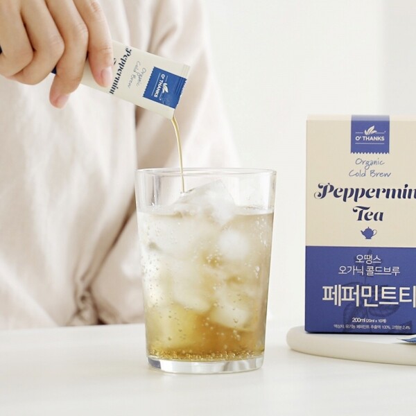 오땡스 오가닉 콜드브루 스틱 그린티 페퍼민트티 히비스커스티 홍차 200ml (20mlx10입)