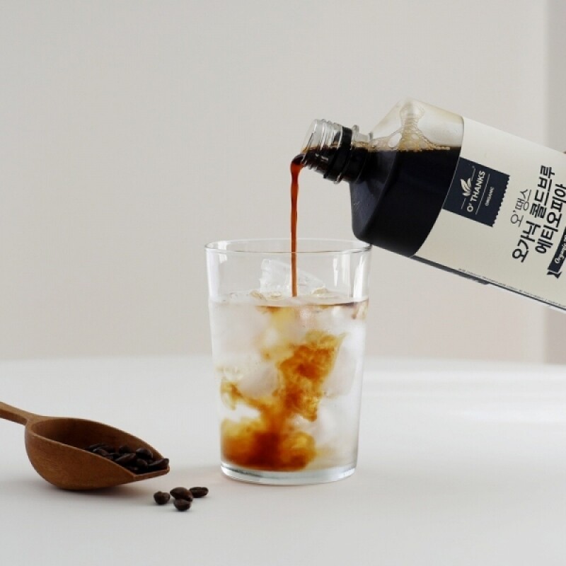 강원더몰,(1+1) 오땡스 유기농 콜드브루 더치커피 아메리카노 원액 액상 커피 (1000ml x 2개, 교차 구매 가능)