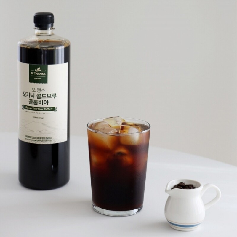 강원더몰,(1+1) 오땡스 유기농 콜드브루 더치커피 아메리카노 원액 액상 커피 (1000ml x 2개, 교차 구매 가능)