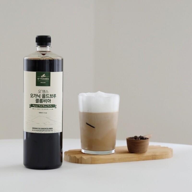 강원더몰,(1+1) 오땡스 유기농 콜드브루 더치커피 아메리카노 원액 액상 커피 (1000ml x 2개, 교차 구매 가능)