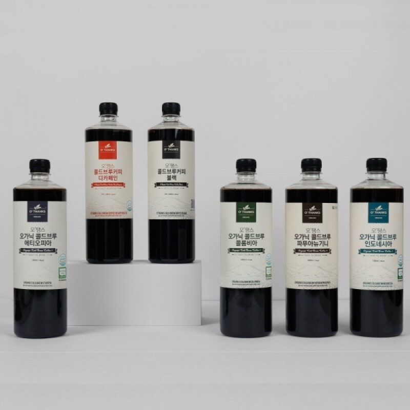 강원더몰,(1+1) 오땡스 유기농 콜드브루 더치커피 아메리카노 원액 액상 커피 (1000ml x 2개, 교차 구매 가능)