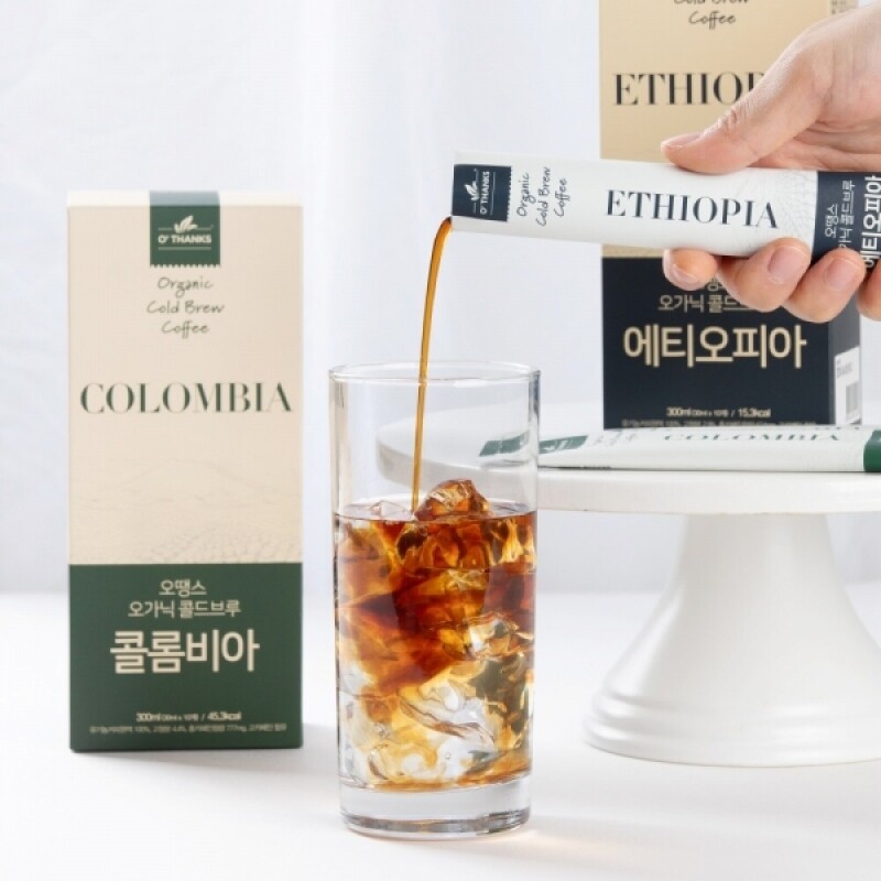 강원더몰,(1+1)오땡스 오가닉 콜드브루 스틱 커피 (300ml x 2개, 교차 구매 가능)