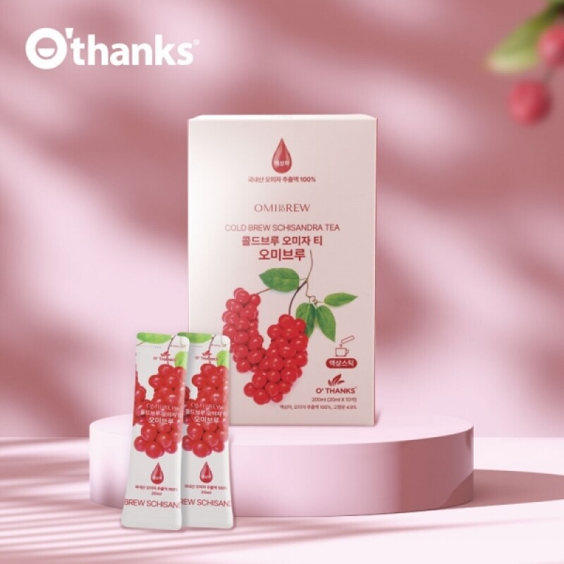 강원더몰,오땡스 콜드브루 오미자 차 오미브루 200ml (20mlx10입) 오미자원액(무설탕), 선물세트